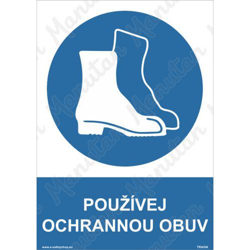 Pouvej ochrannou obuv, plast 148 x 210 x 0,5 mm A5