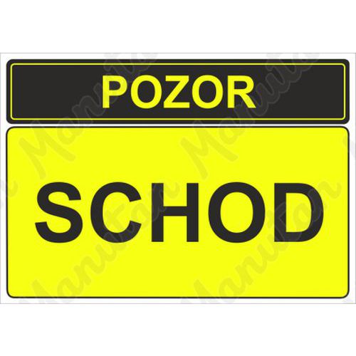 Pozor schod, plast 210 x 148 x 2 mm A5