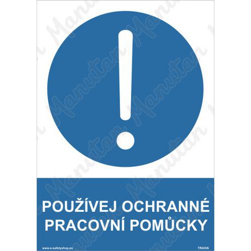 Pouvej ochrann pracovn pomcky, samolepka 210 x 297 x 0,1 mm