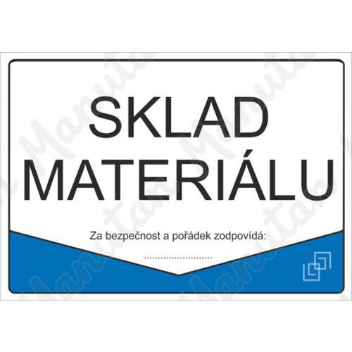 Sklad materilu, samolepka 297 x 210 x 0,1 mm A4