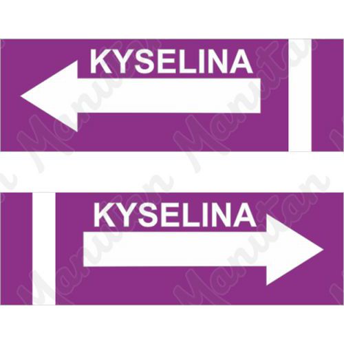 Kyselina, samolepka 65 x 31 x 0,1 mm vpravo