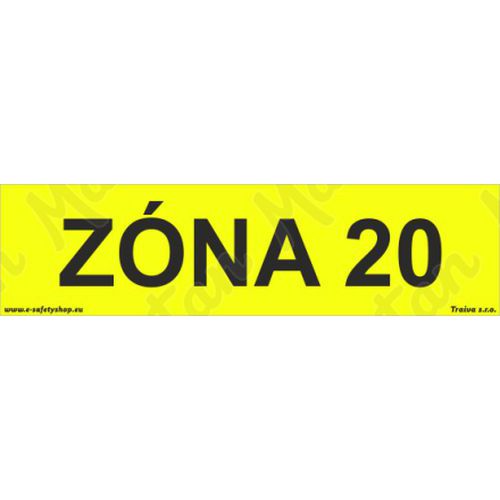 Zna 20, plast 210 x 55 x 0,5 mm