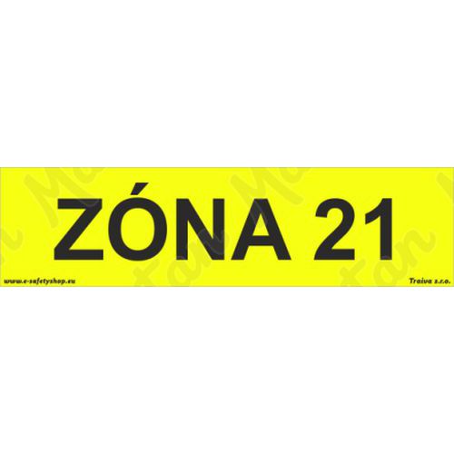 Zna 21, plast 210 x 55 x 0,5 mm