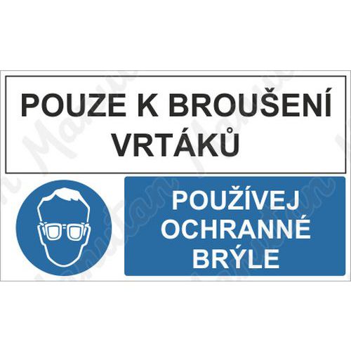 Pouze k brouen vrtk, samolepka 95 x 57 x 0,1 mm