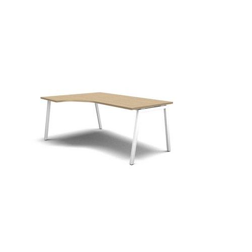 Ergo kancelsk stl MOON A, 180 x 120 x 74 cm, lev proveden,