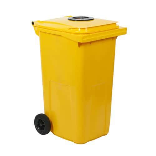 Plastov venkovn popelnice na tdn odpad s otvorem, objem 24