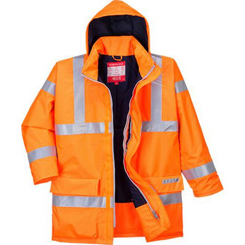 Bunda Bizflame Rain Hi-Vis Antistatic FR, oranov, vel. 4XL