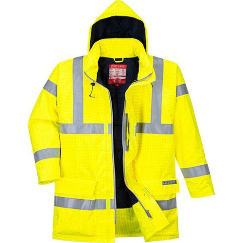 Bunda Bizflame Rain Hi-Vis Antistatic FR, lut, vel. 5XL