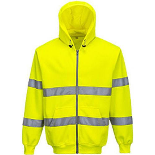 Reflexn mikina Hi-Vis na zip s kapuc, lut, vel. S