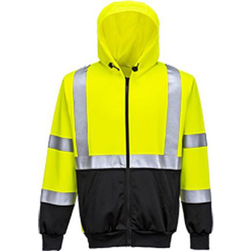 Reflexn mikina Hi-Vis na zip s kapuc, lut/ern, vel. 5XL