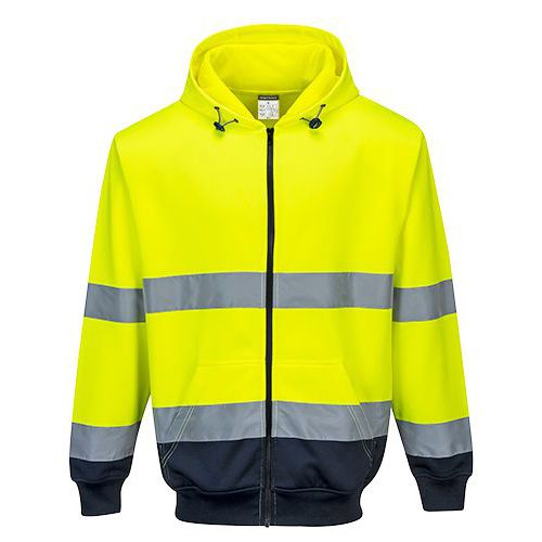 Reflexn mikina Elfi Hi-Vis na zip, lut/modr, vel. XL