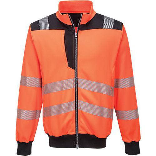 Reflexn mikina PW3 Hi-Vis, oranov/ern, vel. 5XL