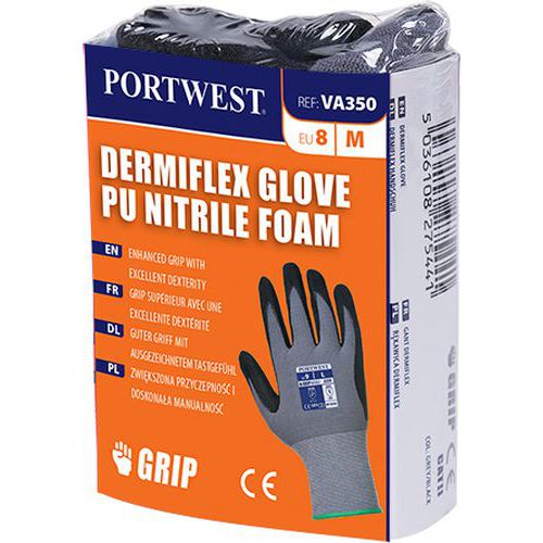 Rukavice DermiFlex pro vdejn automat, ed/ern, vel. XL