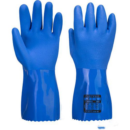 Chemické rukavice Marine Ultra PVC, modrá