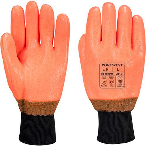 Hi-Vis rukavice Weatherproof, oranov, vel. XL