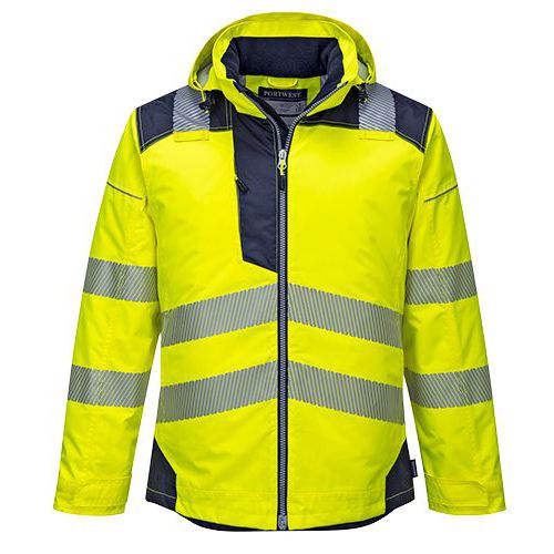 Reflexn nepromokav bunda PW3 Hi-Vis, modr/lut, vel. L