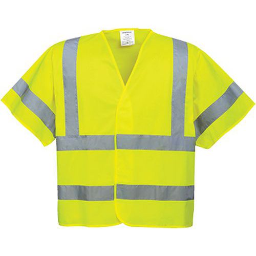 Reflexn vesta s krtkm rukvem Hi-Vis, lut, vel. L - XL