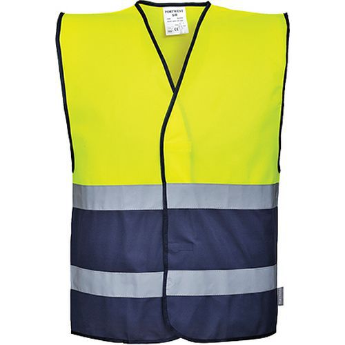 Hi-Vis reflexn vesta dvoubarevn, tmav modr/lut, vel. L-XL