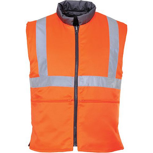 Reflexn oboustrann vesta Ris Hi-Vis, oranov, vel. S