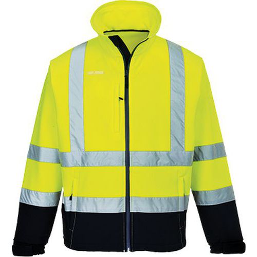 Reflexn softshelov bunda Contrast Hi-Vis, lut/modr, vel. XL