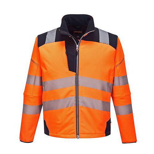 Reflexn softshelov bunda PW3 Hi-Vis, oranov/modr, vel. M