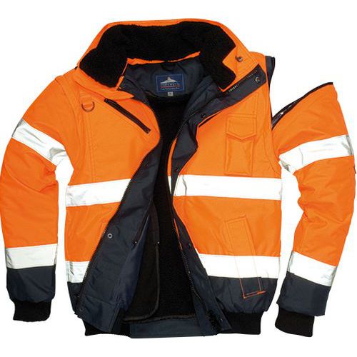 Reflexn nepromokav bunda Bomber Contrast Hi-Vis, oranov/modr