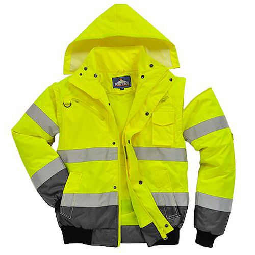 Reflexn nepromokav bunda Bomber Contrast Hi-Vis, lut/ed, v