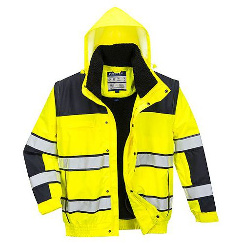 Reflexn nepromokav bunda Bomber Classic Hi-Vis, lut/ern, v