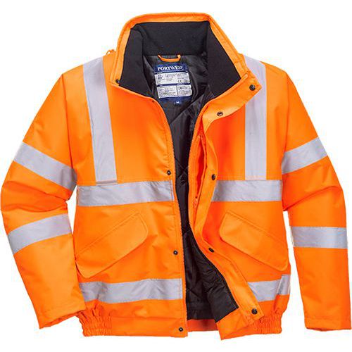 Reflexn nepromokav bunda Bomber RIS Hi-Vis, oranov, vel. L