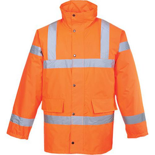 Reflexn nepromokav bunda Traffic Note Hi-Vis, oranov, vel. 4