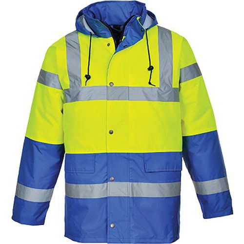 Reflexn nepromokav bunda Contrast Traffic Hi-Vis, lut/modr,