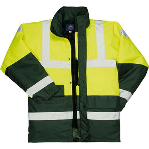 Reflexn nepromokav bunda Contrast Traffic Hi-Vis, lut/zelen