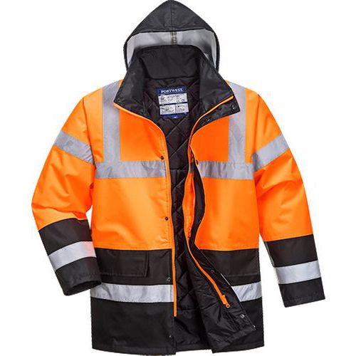 Reflexn nepromokav bunda Orange Traffic Hi-Vis, oranov/ern