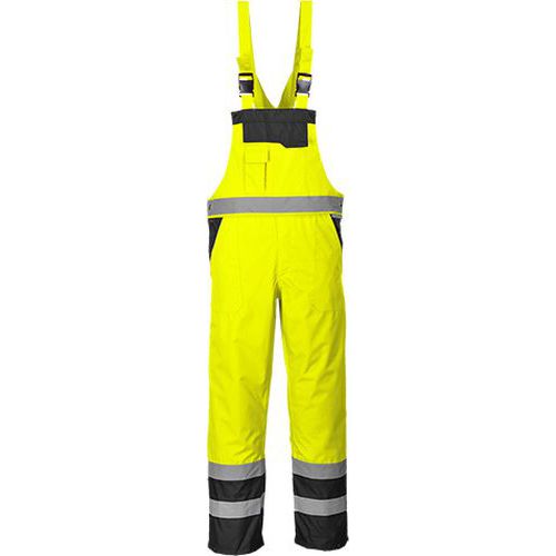 Reflexn kalhoty Water Hi-Vis s laclem, ern/lut, vel. S