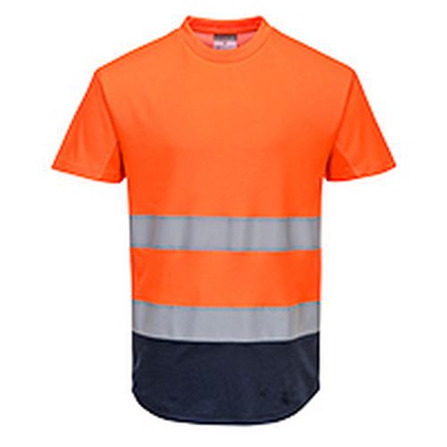Reflexn triko s krtkm rukvem Hi-Vis, oranov/modr, vel. 3