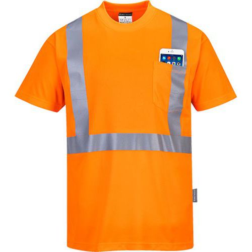 Reflexn triko s krtkm rukvem Pocket Hi-Vis, oranov, vel.