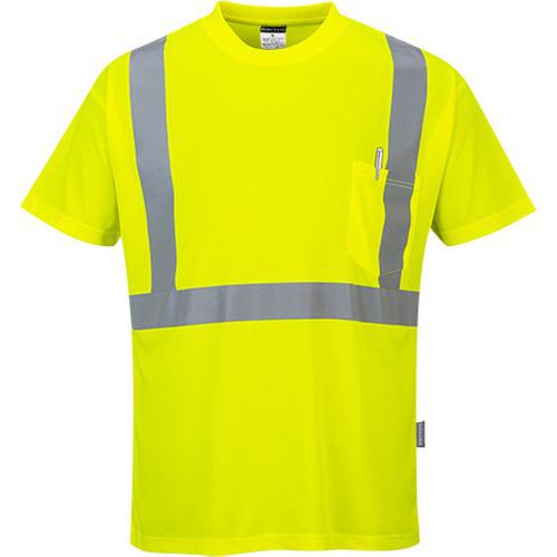 Reflexn triko s krtkm rukvem Pocket Hi-Vis, lut, vel. XXL