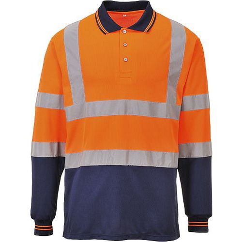 Reflexn polokoile s dlouhm rukvem Plus Hi-Vis, oranov/modr