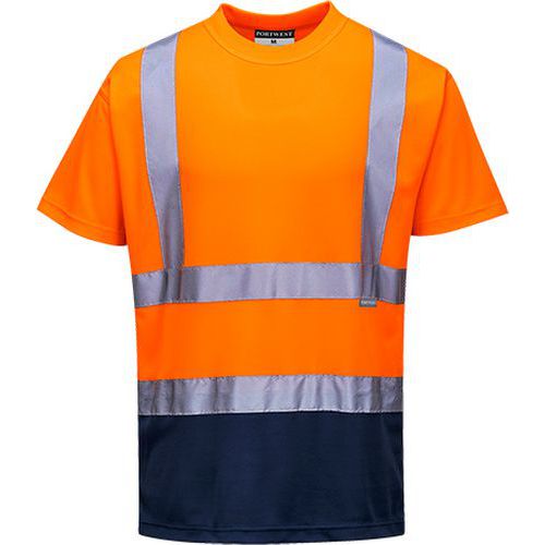 Reflexn triko s krtkm rukvem Plus Hi-Vis, oranov/modr, v