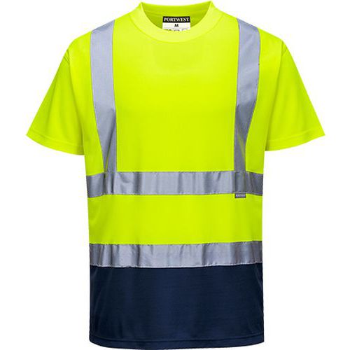 Reflexn triko s krtkm rukvem Plus Hi-Vis, lut/modr, vel.