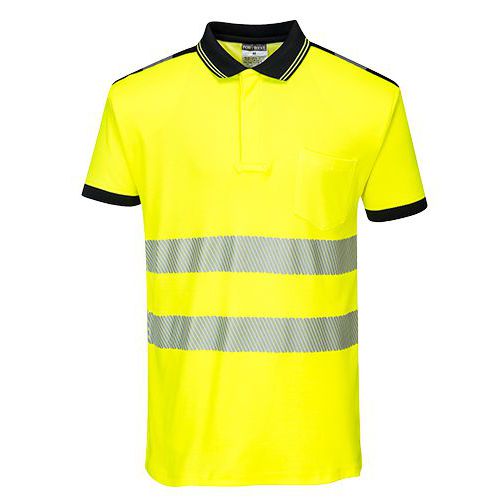 Reflexn polokoile s krtkm rukvem PW3 Hi-Vis, lut/ern, v