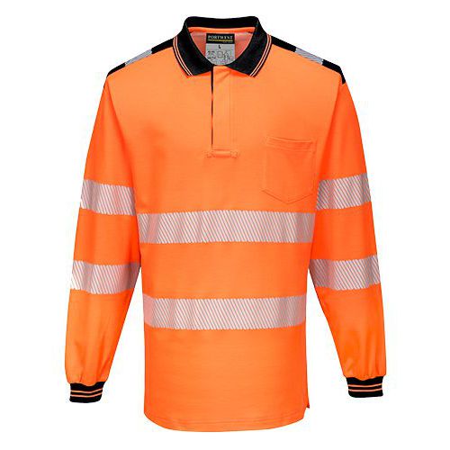 Reflexn polokoile s dlouhm rukvem PW3 Hi-Vis, oranov/ern