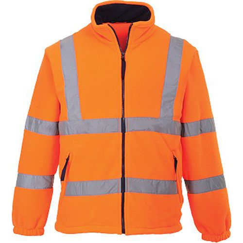 Reflexn fleecov bunda Hi-Vis, oranov, vel. XXL