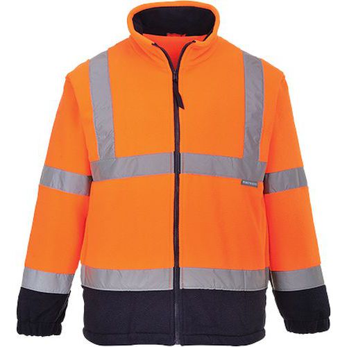 Reflexn fleecov bunda Hi-Vis, oranov/modr, vel. 4XL