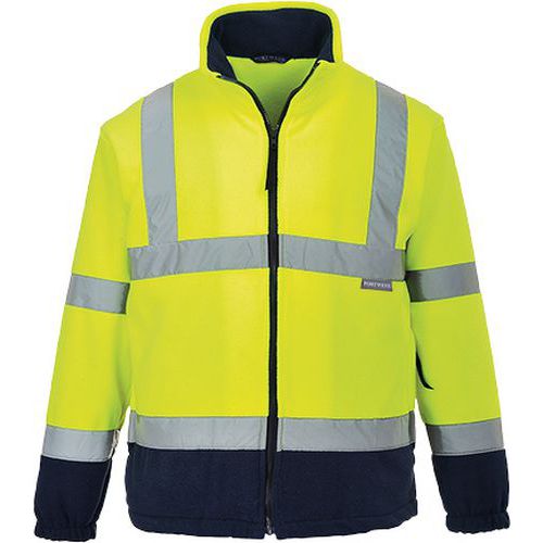 Reflexn fleecov bunda Hi-Vis, lut/modr, vel. XXL