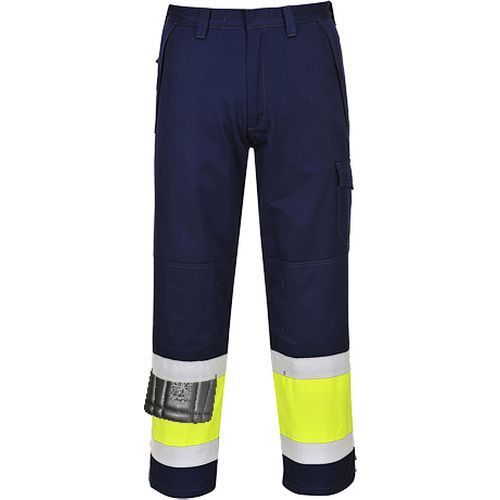 Kalhoty Hi-Vis Modaflame, modr/lut, prodlouen, vel. XXL