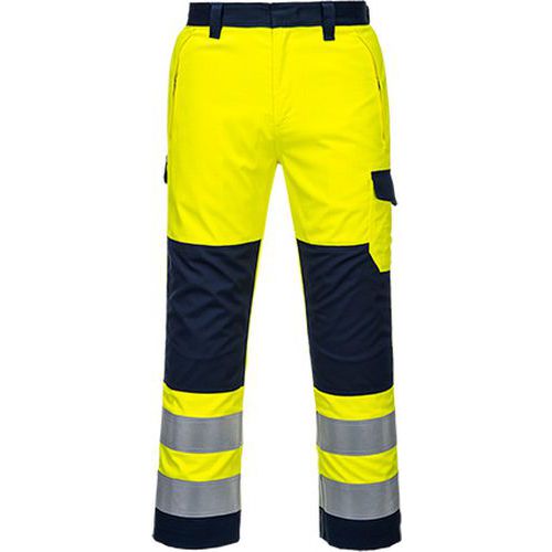 Kalhoty Hi-Vis Modaflame, modr/lut, normln, vel. XXL