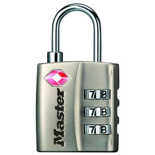 Visac kombinan zmek Master Lock TSA, nikl