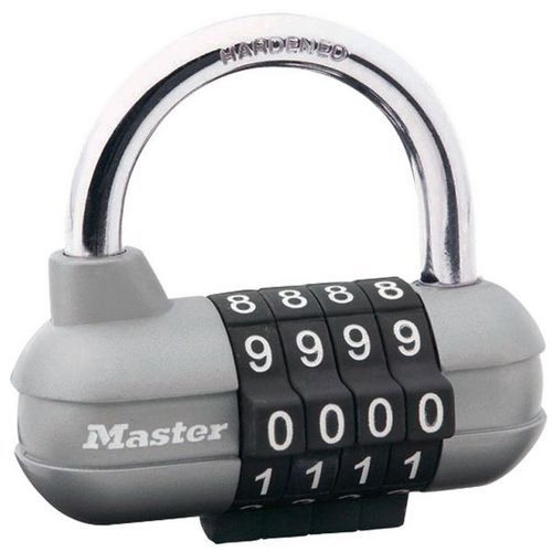 Kombinační visací zámek horizontální Master Lock, šedý