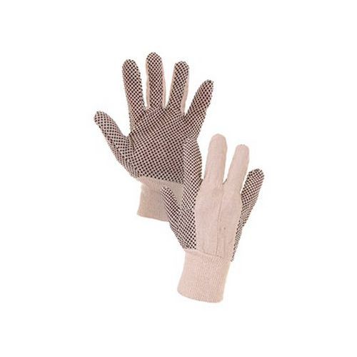 Textiln rukavice CXS GABO, s PVC terky, bl, vel. 10